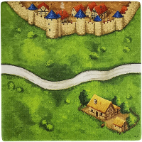 Carcassonne Plättchen D 3 / 4 mit B gallery