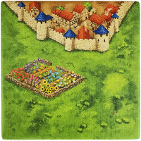 Carcassonne Plättchen E 3 / 4 mit G gallery