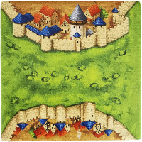 Carcassonne Plättchen H 2 / 3 mit W gallery