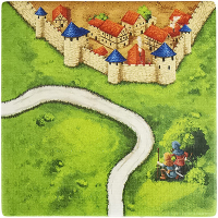 Carcassonne Plättchen K 1 / 3 mit W gallery