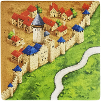 Carcassonne Plättchen P 3 / 3 mit W gallery