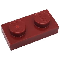 LEGO® Platte 1 x 2 dunkelrot 4539097 gallery