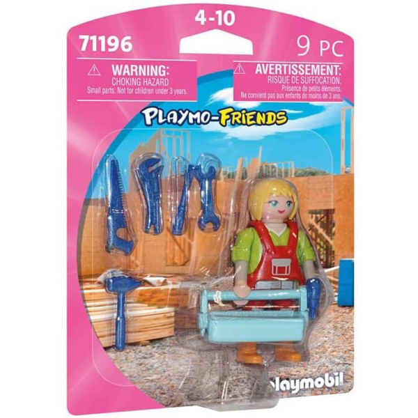 PLAYMOBIL DuoPack 70272 – Zwei Bauarbeiter Mit Werkzeug, Ab 4 Jahren