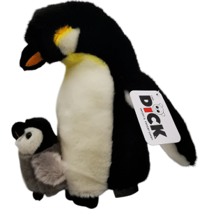 Pinguin mit Baby Kuscheltier 30 cm hoch von Carl Dick