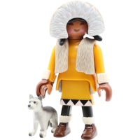 PLAYMOBIL&reg; Eskimofrau mit Husky Figur 70735g...