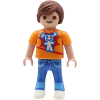 PLAYMOBIL® Jungen Figur mit orangen Shirt k0008a 2